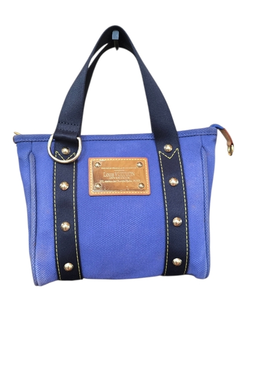 Louis Vuitton Handbags - Louis Vuitton Antigua Cabas PM Blue Canvas Tote Handbag
